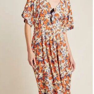 Anthropologie Porridge Blue Multicolor Les Papillons Dress small